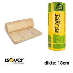 Glaswol 18cm dik 2300x1200mm Rd:5,10 (=2,76 m²) Isoconfort 35