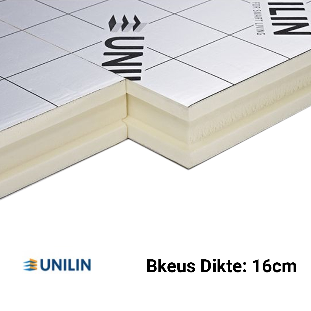 PIR plaat 1200x600x160mm Bkeus Rd:7,25 3pl/pak (=2,16 m²) - Utherm Wall Bkeus