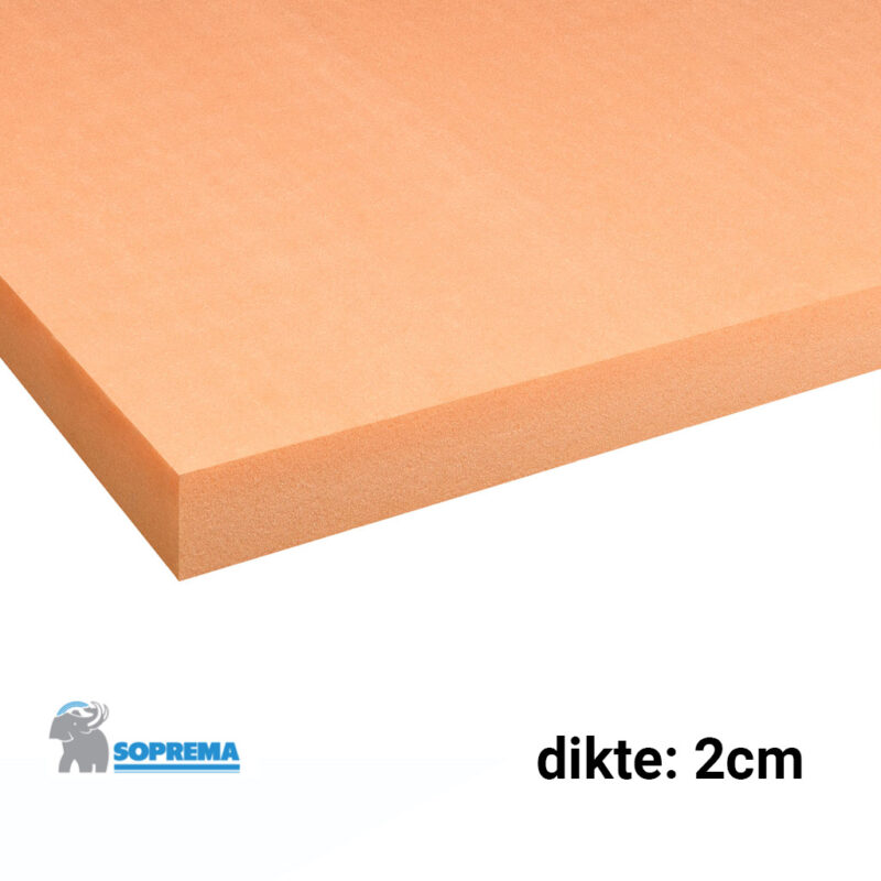 Sopra XPS Isolatieplaten Multi 2cm dik 1250x600mm Rd:0,60 21pl/pak (=15,75 m²) Multi20 Soprema