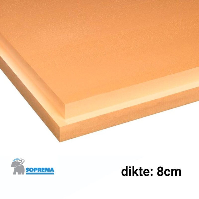 Sopra XPS SL Isolatieplaten 8cm dik 1250x600mm Rd:2.20 5pl/pak (=3,75 m²) SL Soprema
